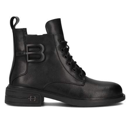 Filippo Black Leather Women's Boots