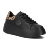 Filippo Black Leopard Leather Sneakers