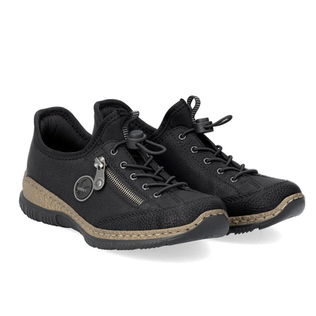 Rieker Sneakersy Półbuty Damskie Czarne