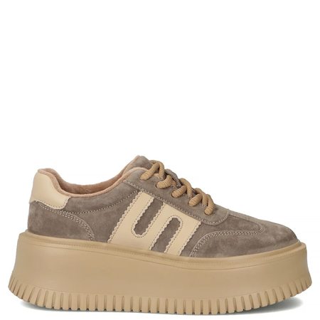 Filippo Zamszowe Sneakersy Damskie Na Platformie Beżowe DP7111-26-TP