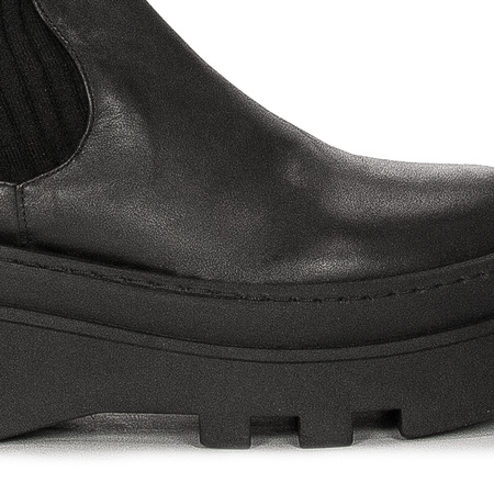 Black Venezia Black leather boots