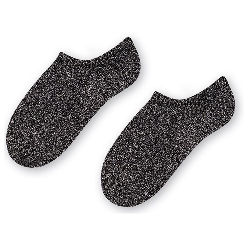 Bamboo Steven art 100 socks Black Silver Thread