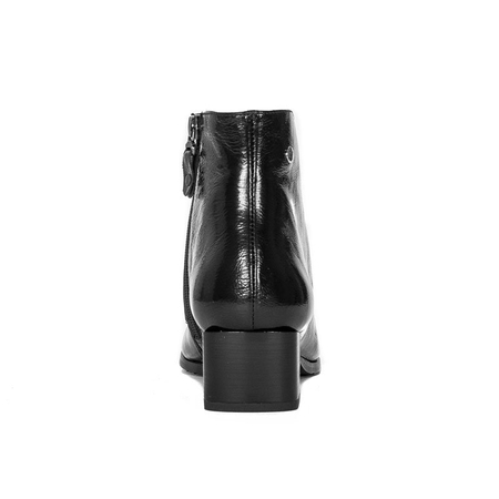 Maciejka Patent Ankle Boots Low Block Heel Black 04777-20/00-3