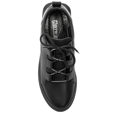 Artiker Women's black low shoes on the platform