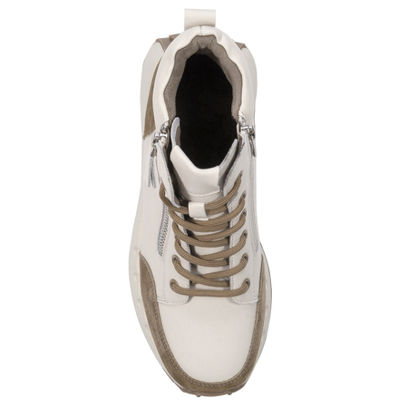 T.Sokolski Leather Women's White/Brown Boots