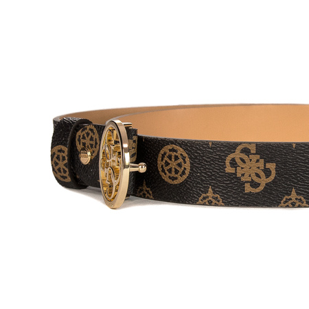 Guess Women's Belt brown MLO gold logo