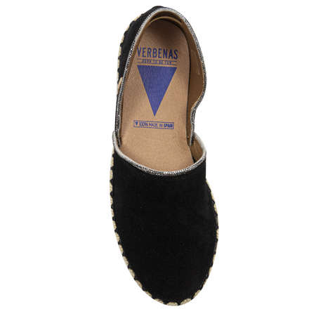 Verbenas Espadryle damskie Carmen Strass Negro czarny