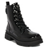S.Barski Women's warmed lacquered Black Ankle boots