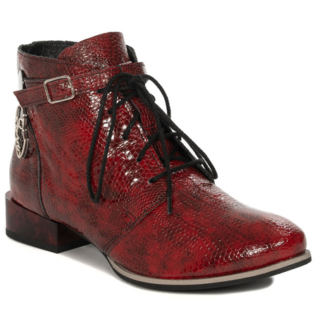 Maciejka Women's Leather Boots Red