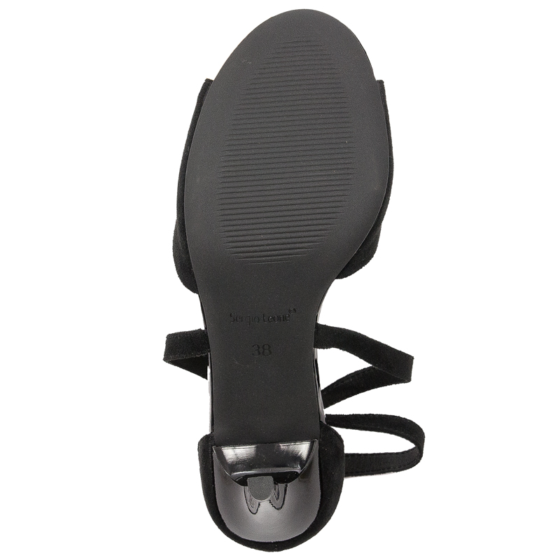 Sergio Leone women's sandals on a high heel Black Mic