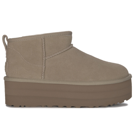 UGG Botki śniegowce damskie W Classic Ultra Mini Platform Sand