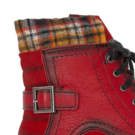 Maciejka Red Lace-up Boots