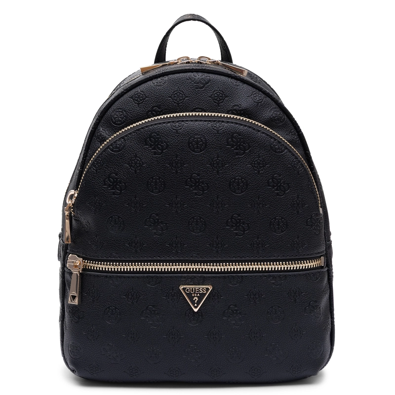 Guess Stylish City Women's Backpack with Embossed Monogram A4 Black HWPD7118330-BLACK