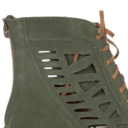 Maciejka Green Women's Lace-Up Boots