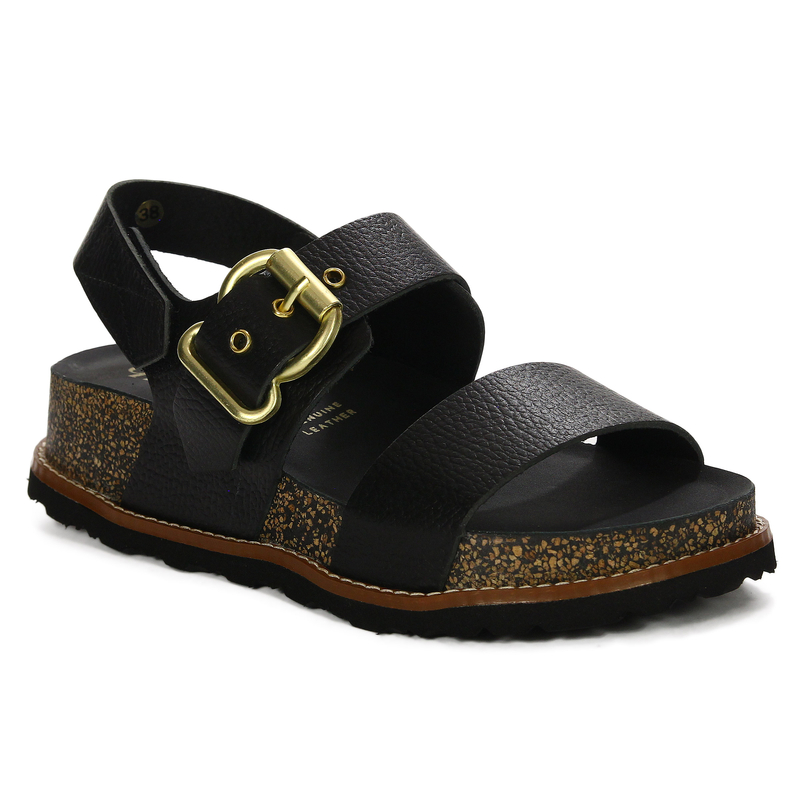 Yokono Women's Sandals Leather Black