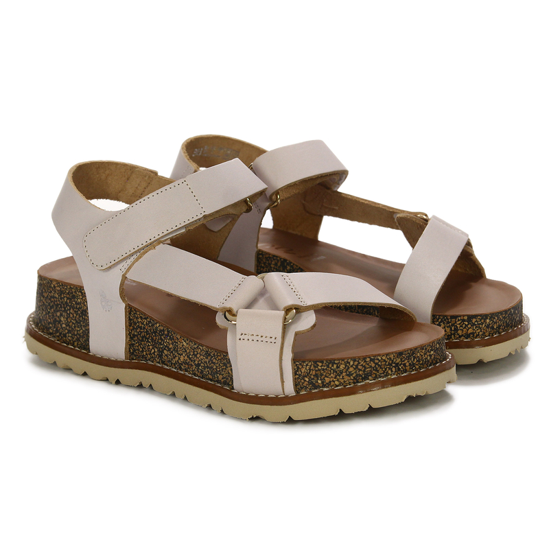 Yokono Villa Platform Leather Sandals Pink VILLA OCA-250