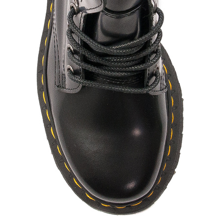 Dr. Martens Botki glany damskie skórzane Jadon Black czarne