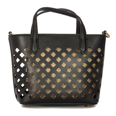 Guess Women's Aqua Mini Tote Bla Black bag