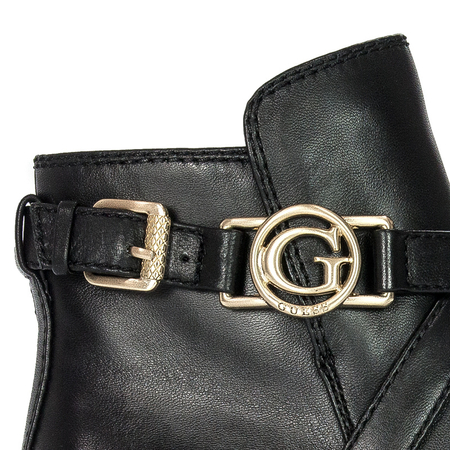Botki Guess FL7FRZ LEA09 FLORIZA Black skórzane Czarne