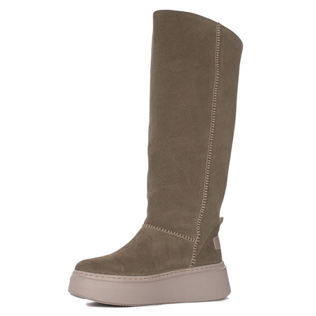 Maciejka Dirty Beige Knee-High Boots
