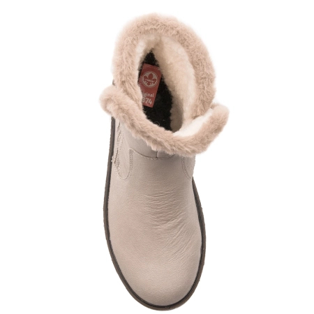 Rieker Warm Winter Ankle Boots With Fur Trim Beige Y3481-60-BE