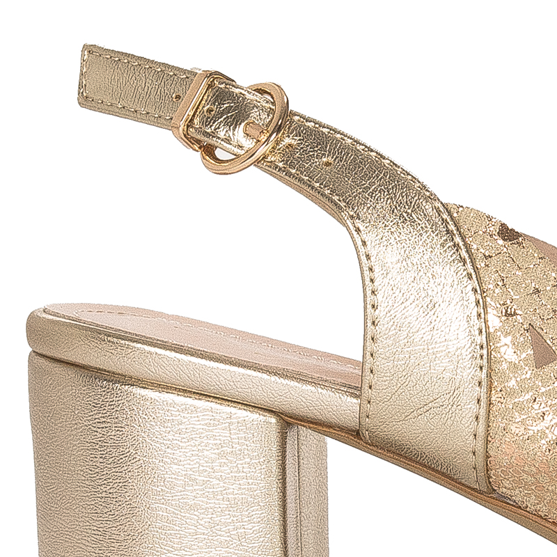 Sergio Leone Women's Gold Mix Sandals