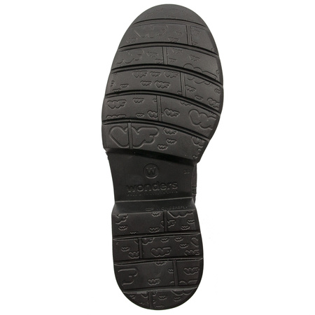Wonders Women's Leather Boots On The Camo Platform Wonders Botki Damskie Skórzane Na Platformie Jungla Negro