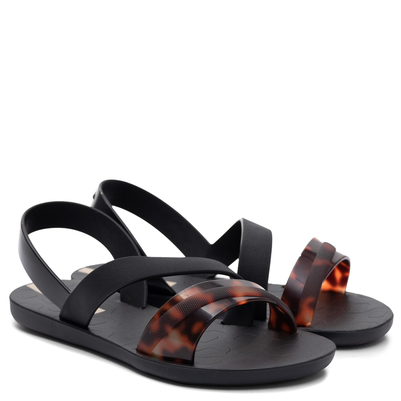Ipanema Vibe Sandały Damskie z Tworzywa Czarno-Brązowe 83767-BP932