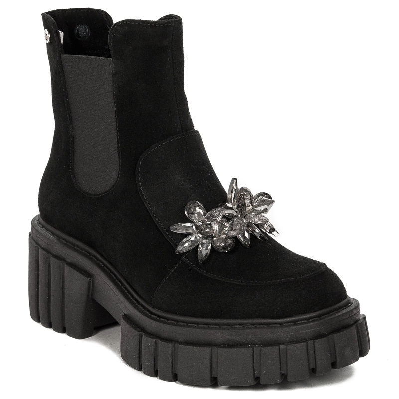Maciejka Black Suede Women's Boots