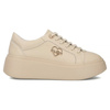 Filippo Beige Leather Sneakers
