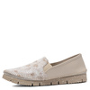 Maciejka Leather Patterned Slip-On Loafers Flexible Sole Beige 03512-72/00-0