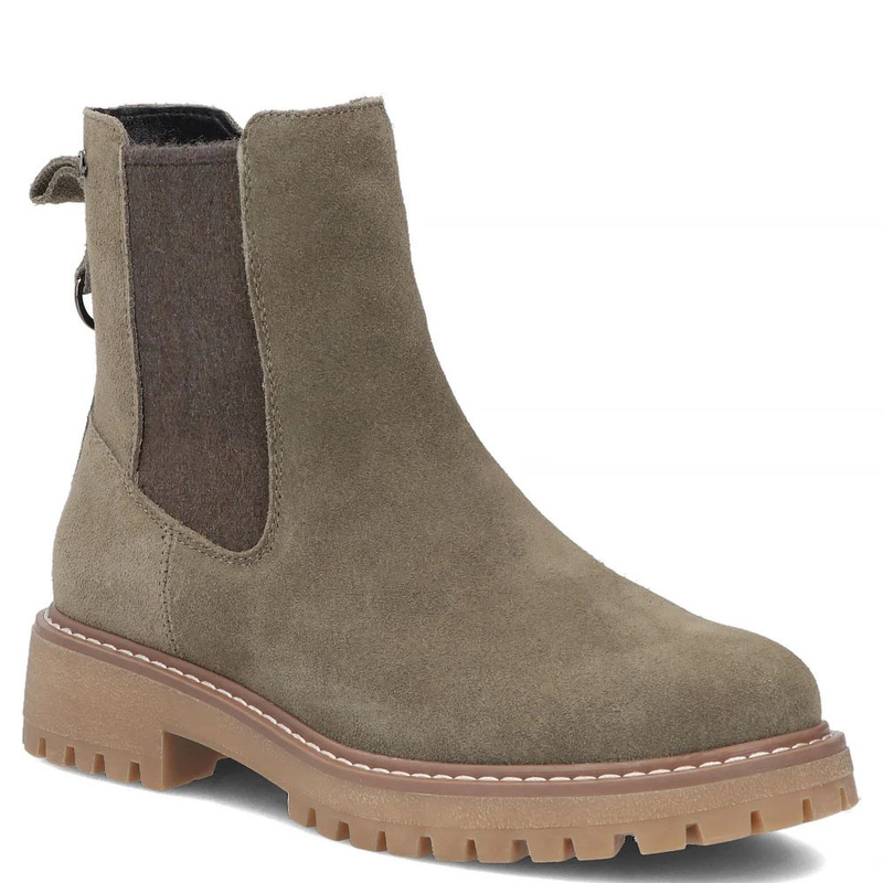 Filippo Zamszowe Ocieplane Botki Sztyblety Na Traperze Khaki DBT7935-26-KH