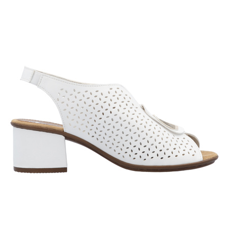 Rieker Sandały Damskie Białe