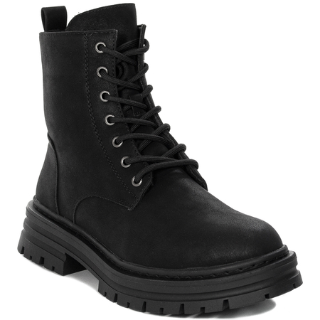 Sergio Leone Botki ocieplane Czarny Nubuck