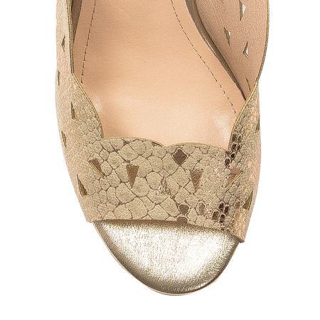 Sergio Leone Women's Gold Mix Sandals