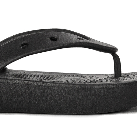 Crocs Klapki Damskie Black Platform Flip Czarne