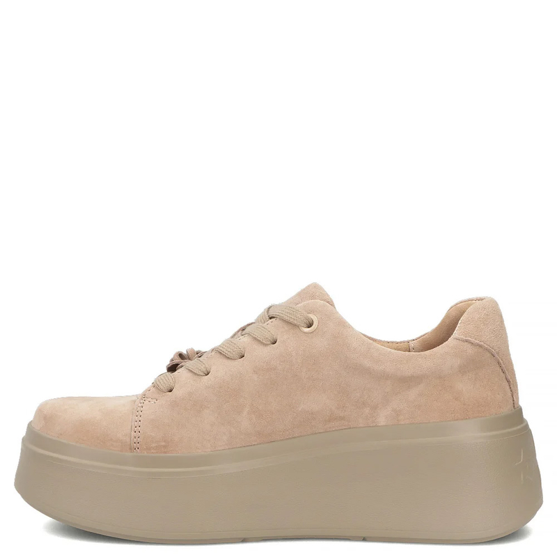 Filippo Suede Women's Platform Sneakers With Flowers Beige DP7987/26 BE