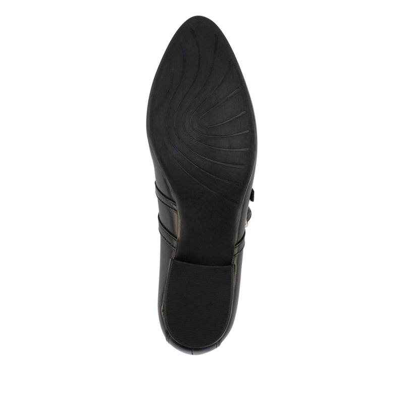 Marco Tozzi Leather Mary Jane Flats Double Strap Black 2-22107-46001BLK
