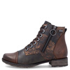 Remonte Women’s Lace-Up Ankle Boots With Side Zip Insulated Chocolate Brown D4382-25