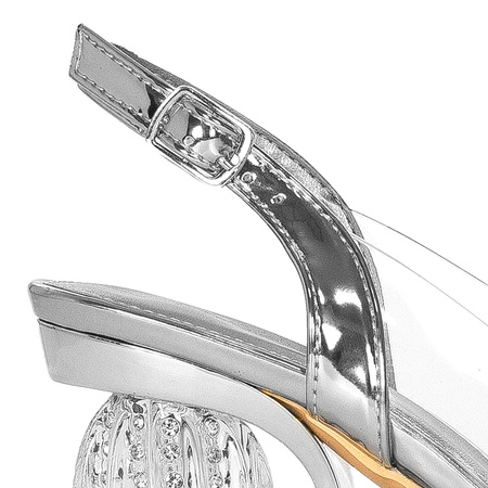 Sca'viola Women's sandals on a high heel Silver