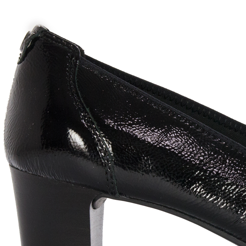 Tamaris Czółenka damskie skórzane Black Patent czarny lakier
