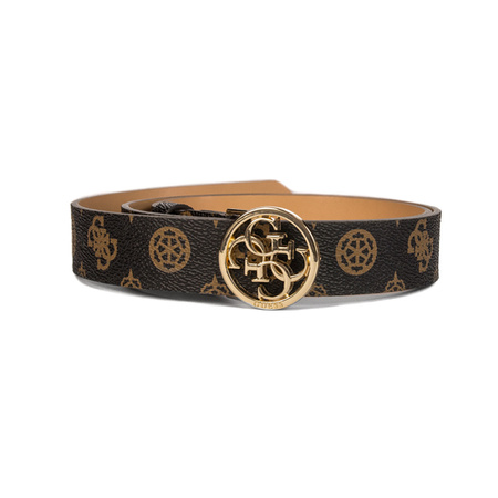 Guess Women's Belt brown MLO gold logo