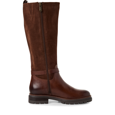 Marco Tozzi Women’s Leather Knee-High Boots Warm Lined Chestnut Brown 2-25603-43-375