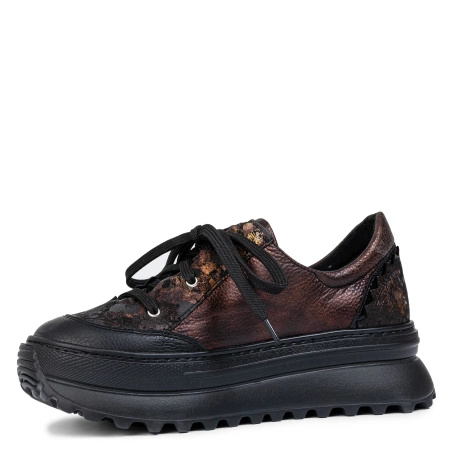 Maciejka Women's Chunky Platform Shoes Avant-Garde Details Metallic Bronze (06562-25/00-8)