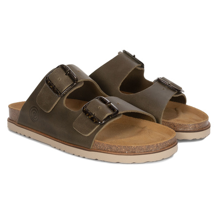 Dr. Brinkmann Women's Olive Flip Flops