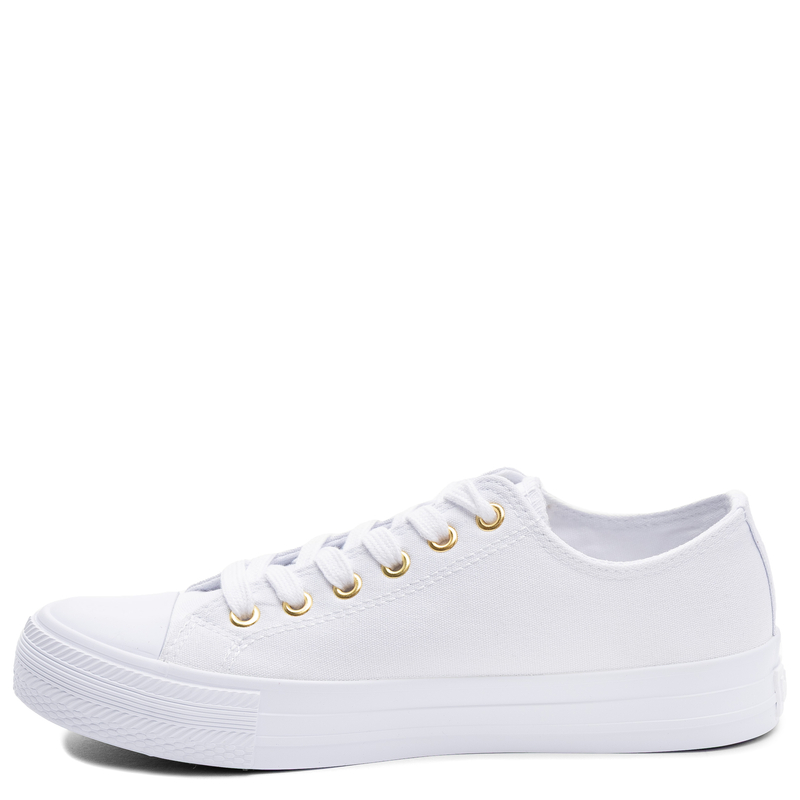 Lee Cooper Trampki ze Złotym Logo Białe LCW-26-02-4056L