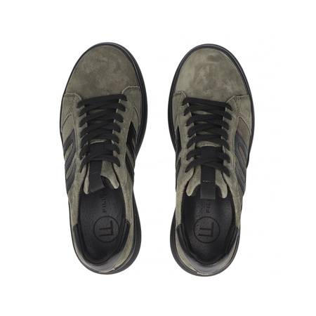 Filippo Khaki Leather Sneakers