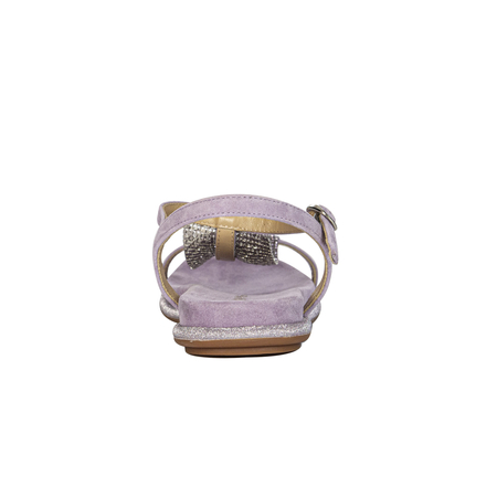 Alma En Pena Sandały damskie skóra zamsz fioletowe Suede Lilac