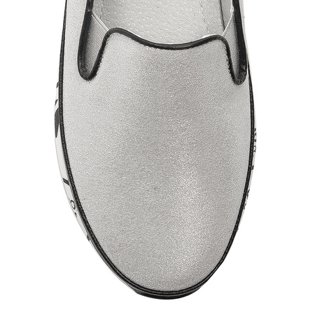 S.Barski Women's Low shoes Leather Silver