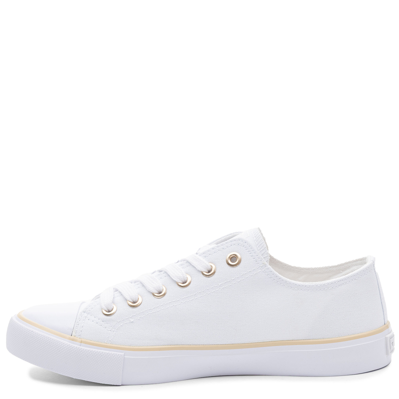 Big Star Classic Canvas Sneakers Golden Details White TT274772-WHITE